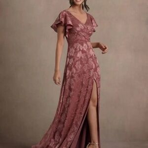 Elegant Mauve Evening Gown